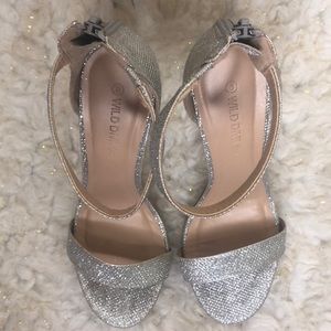 these are silver high heels , by Wild Diva Company